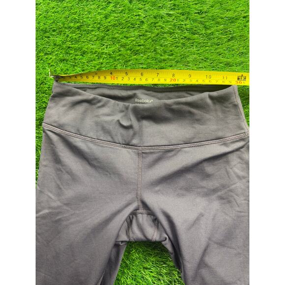 Reebok Women’s Leggings XS Gray Stretch Activewear Gym Yoga Pants Logo Print - Picture 9 of 9
